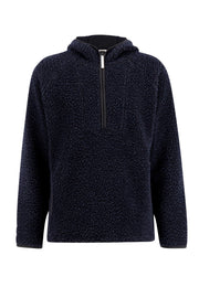 RE ORBIT HOODED HALF ZIP WOOL PILE