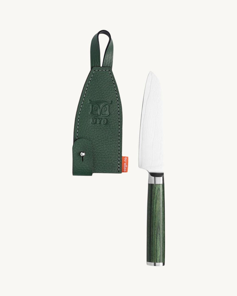 SKARVET SMARAGD SANTOKU GRØNTSAGSKNIV