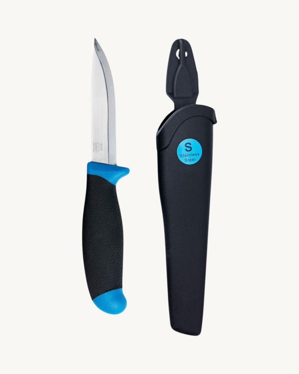 KNIFE IN STAINLESS STEEL W/SHEAT