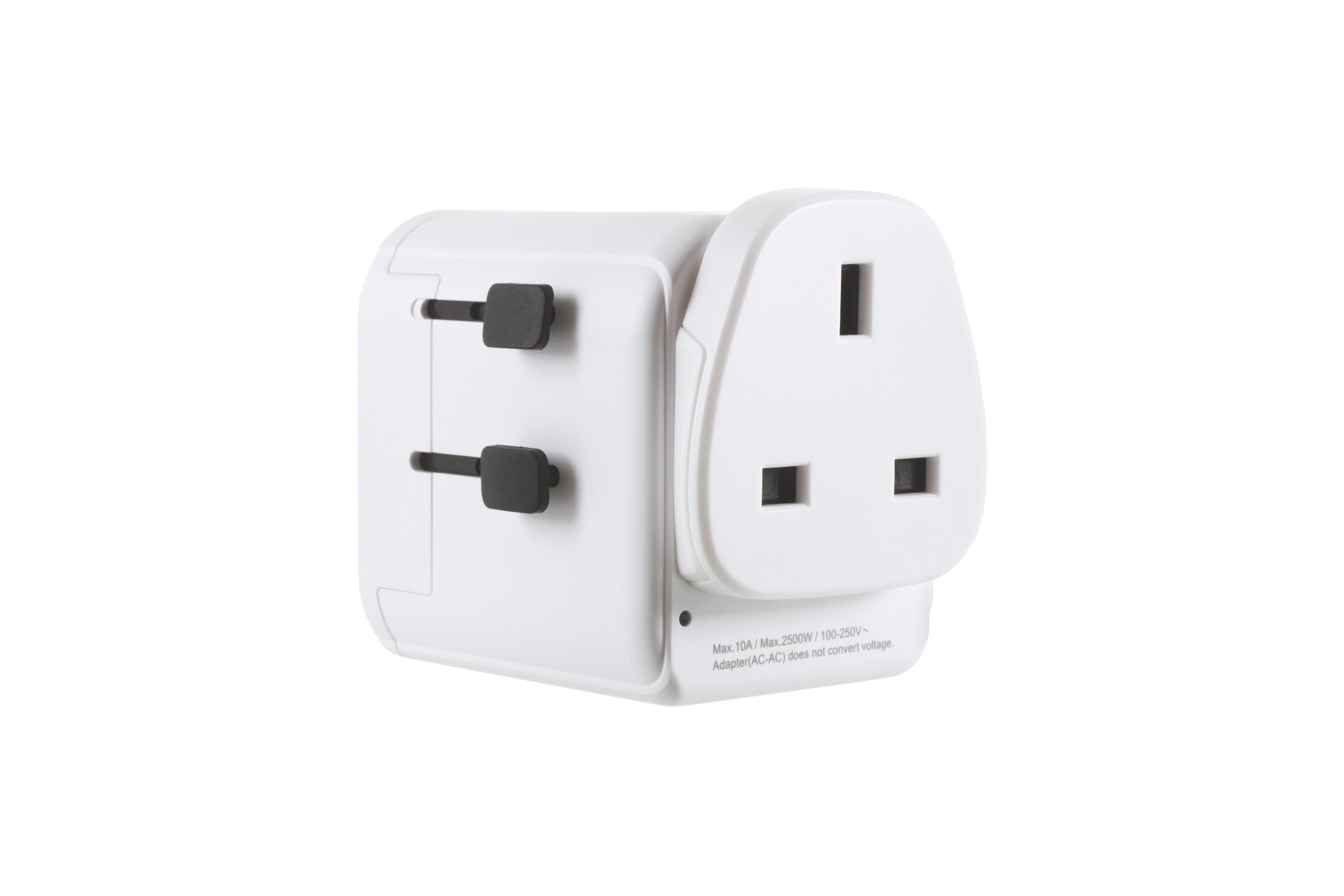 UK TO WORLD TRAVEL ADAPTOR WITH USB