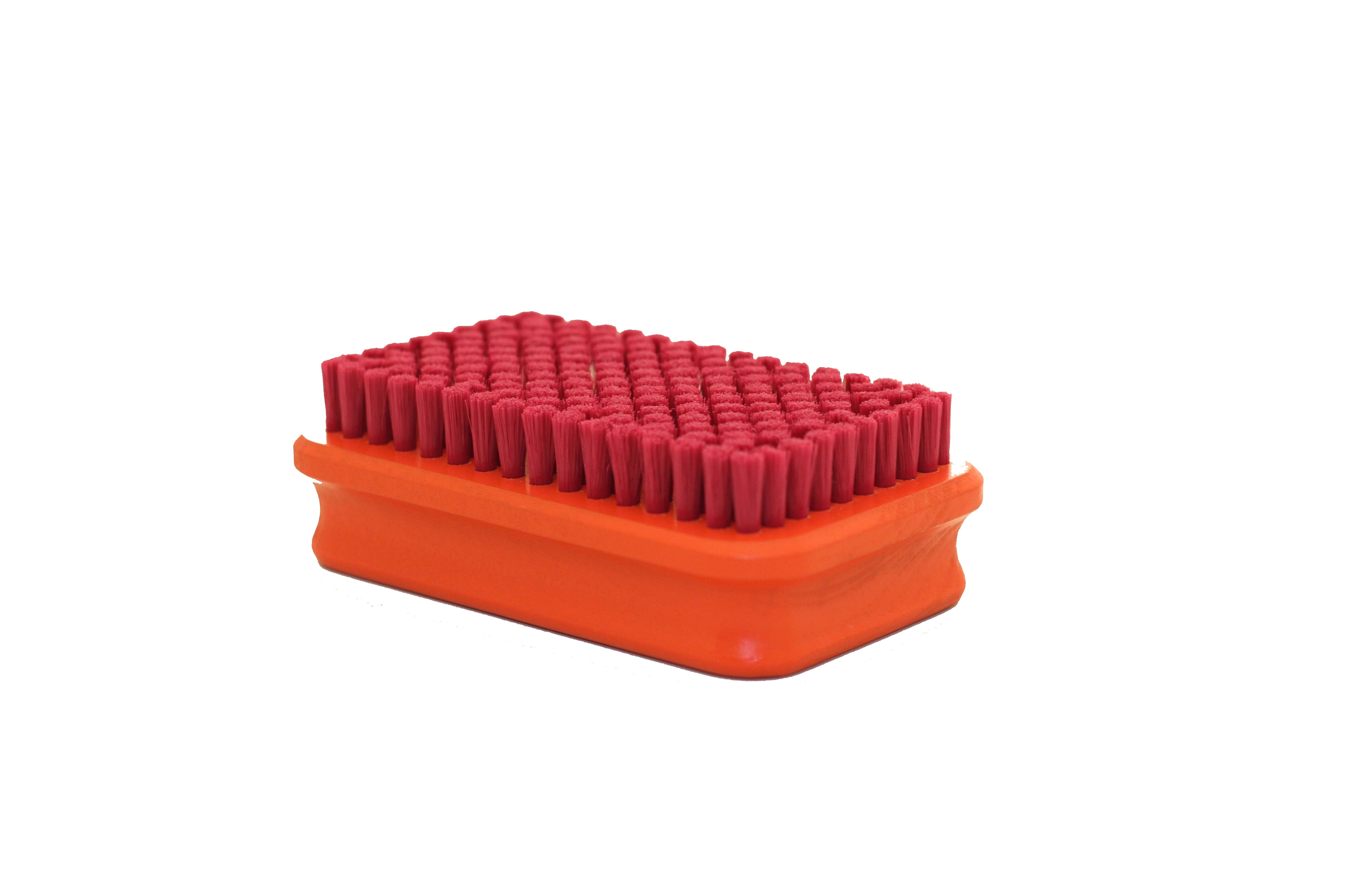 T190B BRUSH RECT., FINE RED NYLON