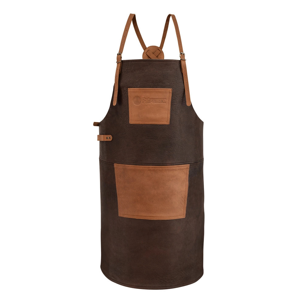 BUFFALO LEATHER APRON WITH CROSS BACK STRAPS